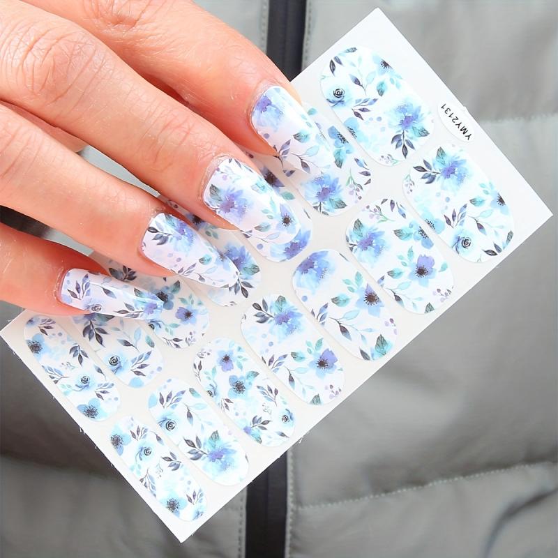 3D Nail Stickers Flowers Leaves Self Adhesive DIY Manicures Decorations