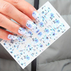 3D Nail Stickers Flowers Leaves Self Adhesive DIY Manicures Decorations