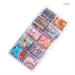 Leopard Print Nail Foil Transfer Stickers Flower Nail Foil Transfer Decals
