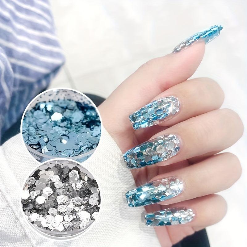 Chameleon Nail Art Sequins 3D Laser Nail Glitter Flakes Gradient Nail Art