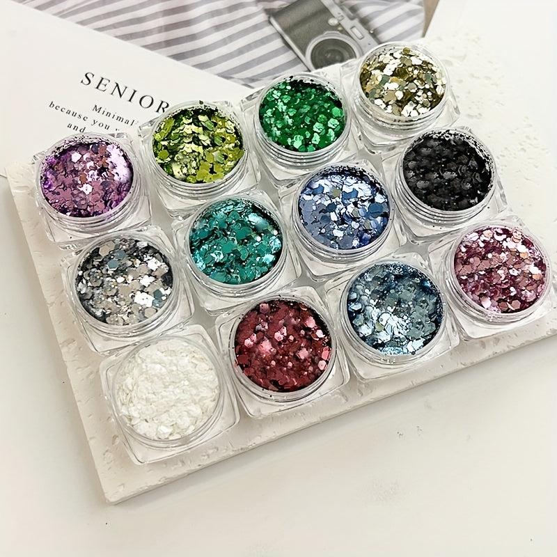 Chameleon Nail Art Sequins 3D Laser Nail Glitter Flakes Gradient Nail Art