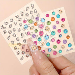 Cartoon Nail Art Stickers Self Adhesive Decals for Women And Girls