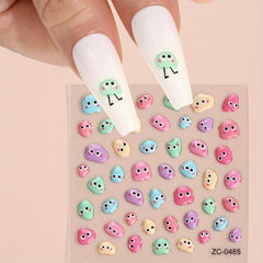 Cartoon Nail Art Stickers Self Adhesive Decals for Women And Girls