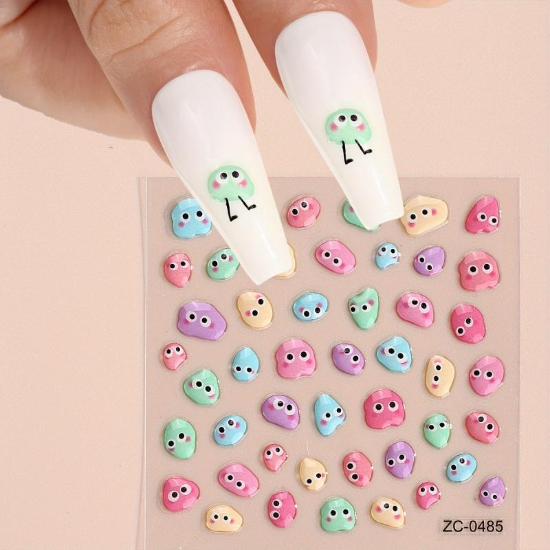 Cartoon Nail Art Stickers Self Adhesive Decals for Women And Girls