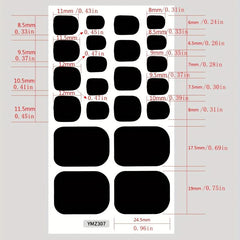 Marble Toenail Polish Stickers Self Adhesive Nail Art Decal Strips