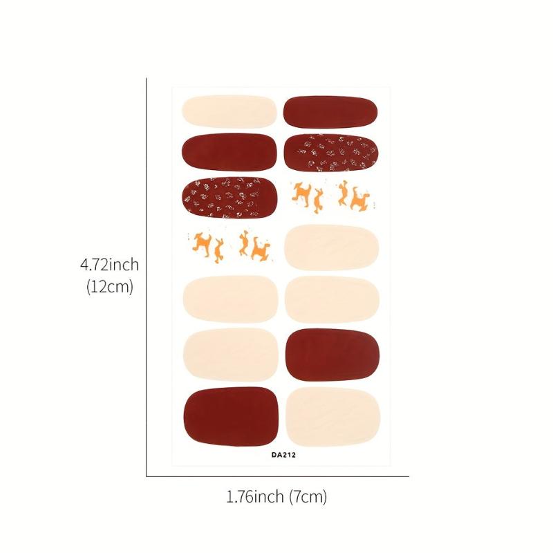 Waterproof Nail Art Decal Strips Full Wraps Manicure Kit