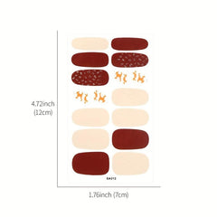 Waterproof Nail Art Decal Strips Full Wraps Manicure Kit