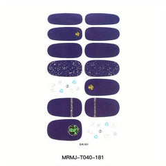 Waterproof Nail Art Decal Strips Full Wraps Manicure Kit