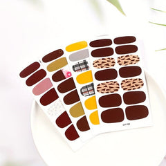 Waterproof Nail Art Decal Strips Full Wraps Manicure Kit