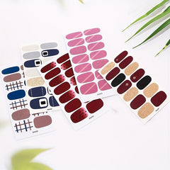 Waterproof Nail Art Decal Strips Full Wraps Manicure Kit