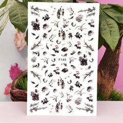 3D Birds Flowers Fish Nail Art Stickers Self Adhesive Decals DIY Nail Art