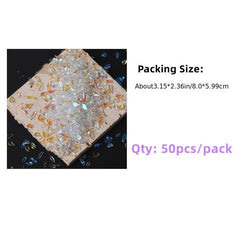50 Pcs Mix Mini Flat Bottom Aurora Crystal Nail Charms Nail Decorations