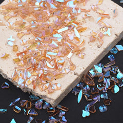 50 Pcs Mix Mini Flat Bottom Aurora Crystal Nail Charms Nail Decorations