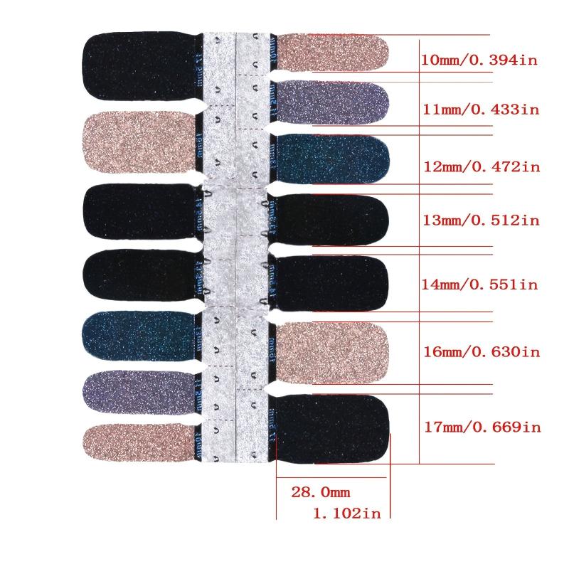 Glittery Nail Art Stickers Kit for Women