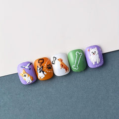 Cartoon Puppy Dog Nail Art Stickers Self Adhesive Decals for DIY Nail Art