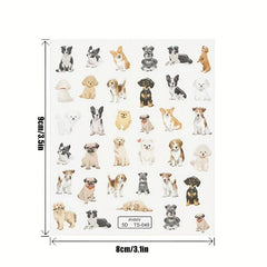 Cartoon Puppy Dog Nail Art Stickers Self Adhesive Decals for DIY Nail Art