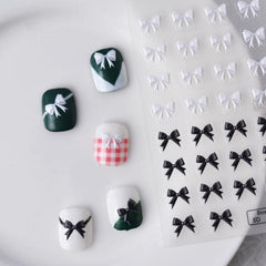 Embossed French Nail Decals for DIY Nail Art Self Adhesive Nail Decoration