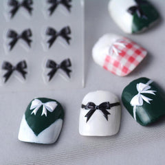 Embossed French Nail Decals for DIY Nail Art Self Adhesive Nail Decoration