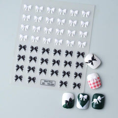 Embossed French Nail Decals for DIY Nail Art Self Adhesive Nail Decoration