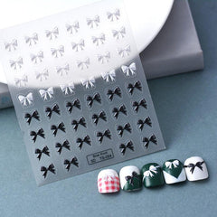 Embossed French Nail Decals for DIY Nail Art Self Adhesive Nail Decoration