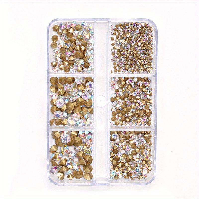 6 Grid Crystal Rhinestones for Nail Art Decoration