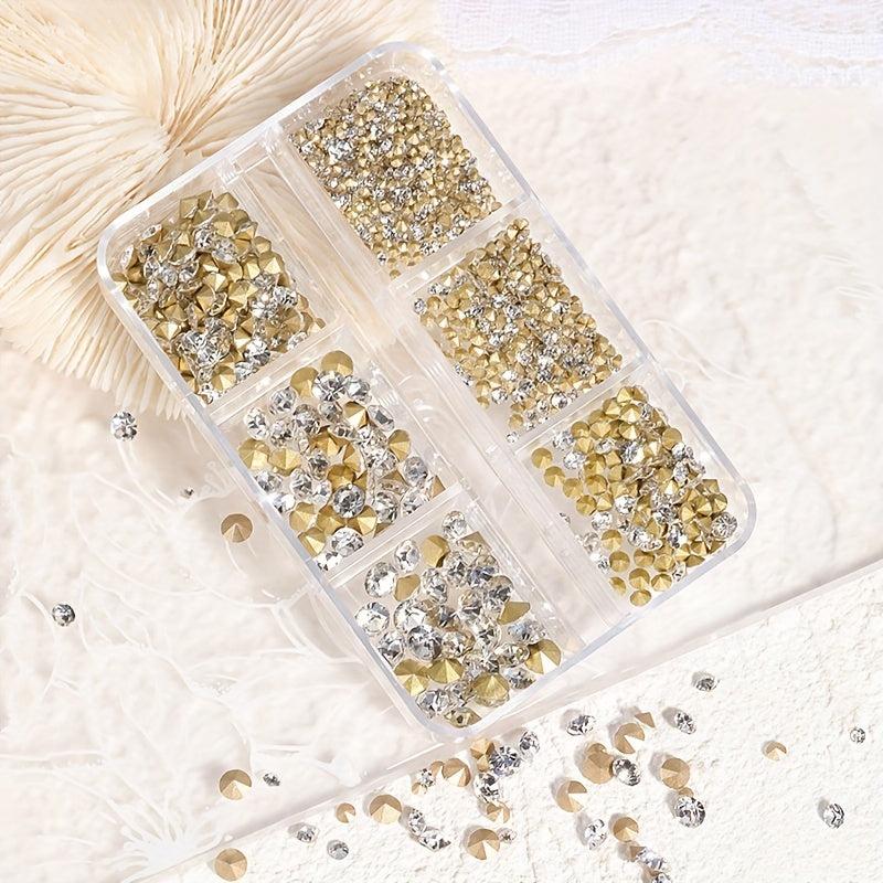 6 Grid Crystal Rhinestones for Nail Art Decoration