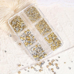 6 Grid Crystal Rhinestones for Nail Art Decoration