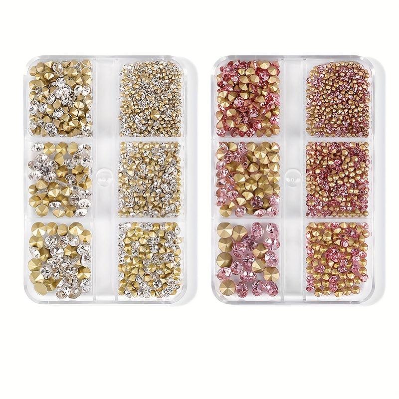 6 Grid Crystal Rhinestones for Nail Art Decoration
