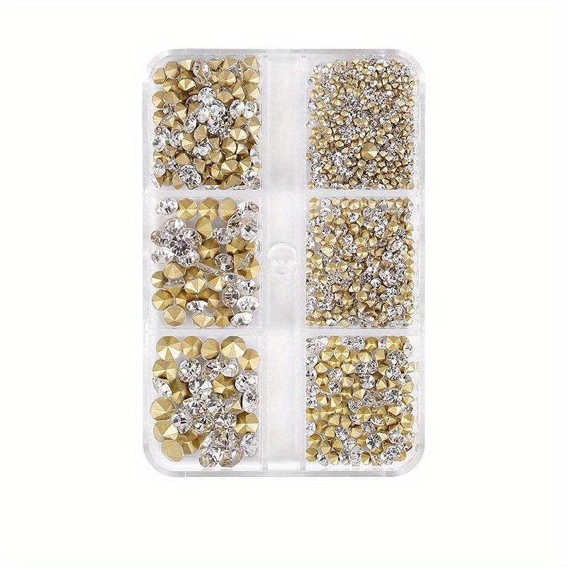 6 Grid Crystal Rhinestones for Nail Art Decoration