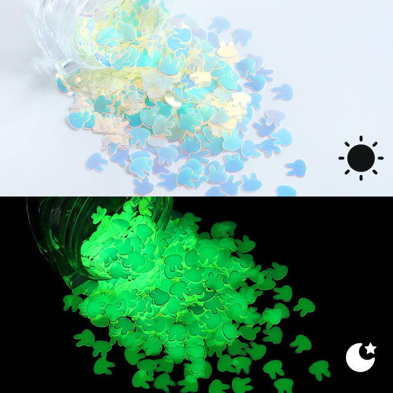Glowing Nail Sequins Dark Glitter Flake Art Accessories for Night Parties