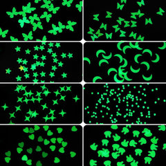 Glowing Nail Sequins Dark Glitter Flake Art Accessories for Night Parties