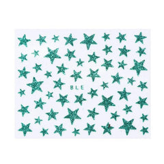 Glitter Star Nail Art Stickers Self Adhesive Nail Decals