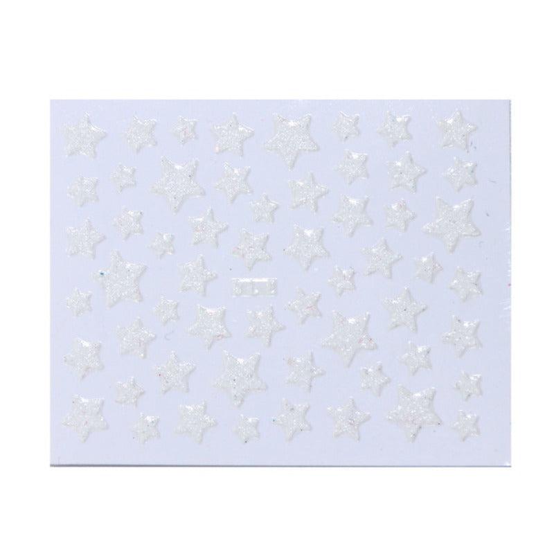 Glitter Star Nail Art Stickers Self Adhesive Nail Decals