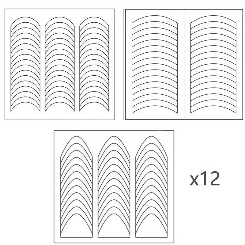 3 French Manicure Nail Stickers Nail Art Tips Tools Smiling Face Design