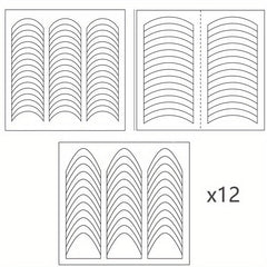 3 French Manicure Nail Stickers Nail Art Tips Tools Smiling Face Design
