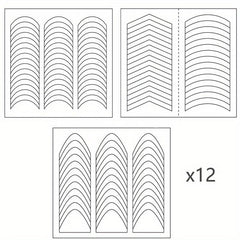 3 French Manicure Nail Stickers Nail Art Tips Tools Smiling Face Design