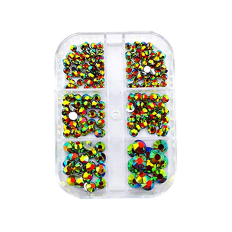 Flat Back Glass Nail Art Rhinestones Set