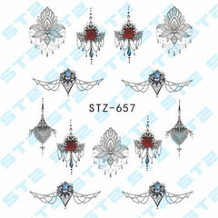 Flower Nail Art Stickers Water Transfer Decals for DIY or Salons