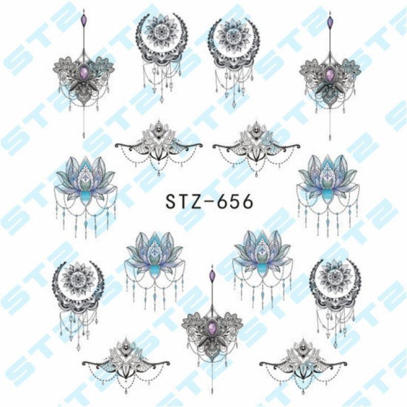 Flower Nail Art Stickers Water Transfer Decals for DIY or Salons