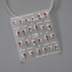 5D Embossed Rose Nail Art Stickers - Self Adhesive Nail Decals