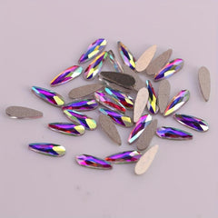 50pcs Crystal AB Nail Art Rhinestones Flat Back 3D Fancy Stones DIY Decorations