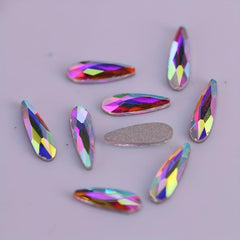 50pcs Crystal AB Nail Art Rhinestones Flat Back 3D Fancy Stones DIY Decorations