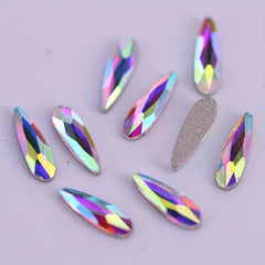 50pcs Crystal AB Nail Art Rhinestones Flat Back 3D Fancy Stones DIY Decorations