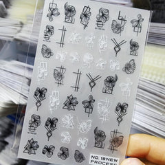 3D Flower Leaves Nail Art Stickers Decals Summer Nail Supplies