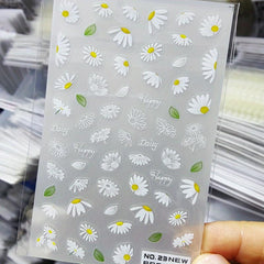 3D Flower Leaves Nail Art Stickers Decals Summer Nail Supplies