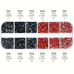 3100 Pcs Flat Back Rhinestones Nail Gems with Tweezers
