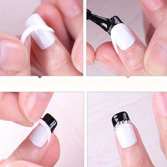 French Manicure Nail Stickers DIY Decoration Stencil Tools