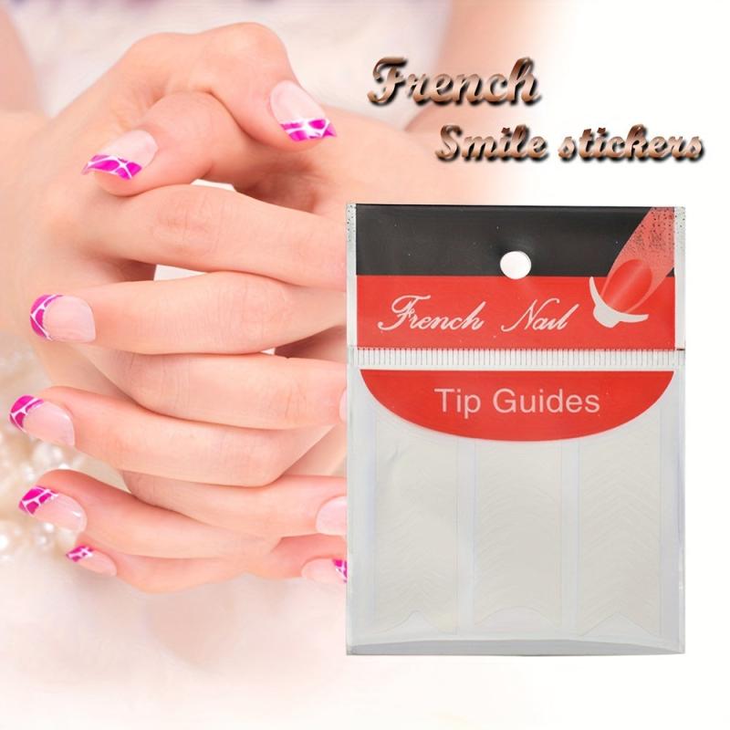 French Manicure Nail Stickers DIY Decoration Stencil Tools
