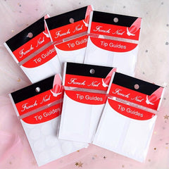 French Manicure Nail Stickers DIY Decoration Stencil Tools