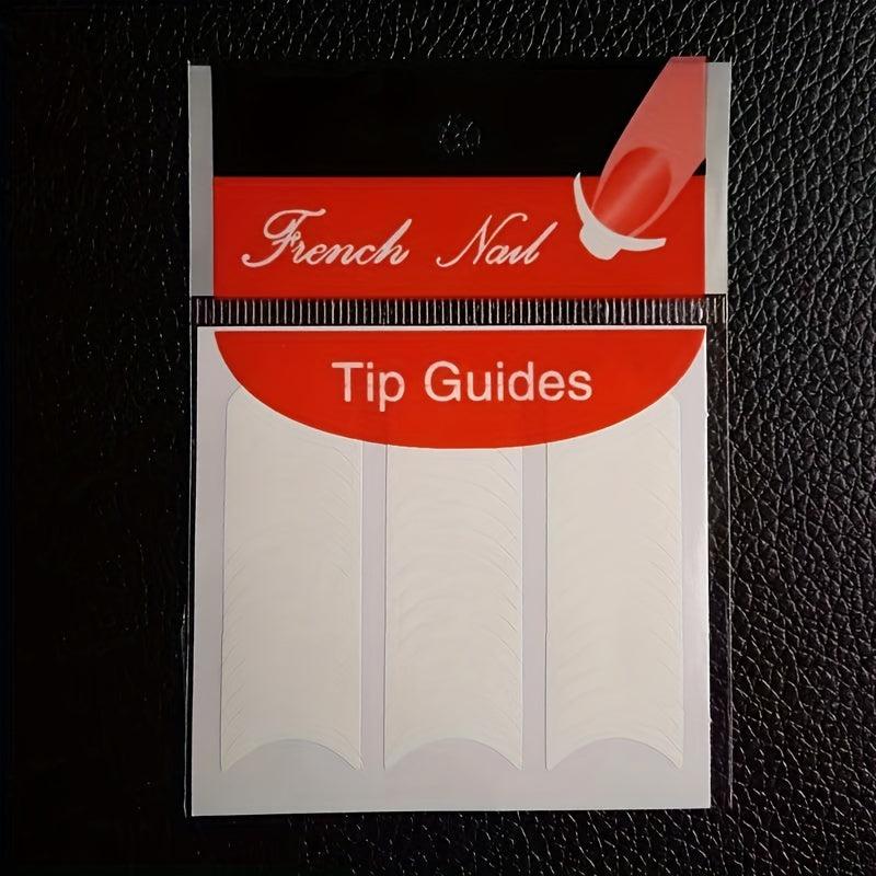 French Manicure Nail Stickers DIY Decoration Stencil Tools
